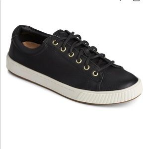 Sperry lace up  leather sneaker. Size 8. New and box.